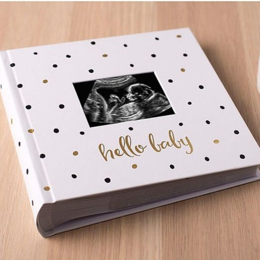 Pearhead Hello Baby Babybook - Black & Gold