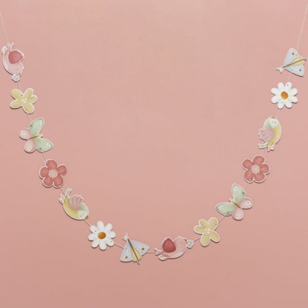 Garland Flowers & Butterflies