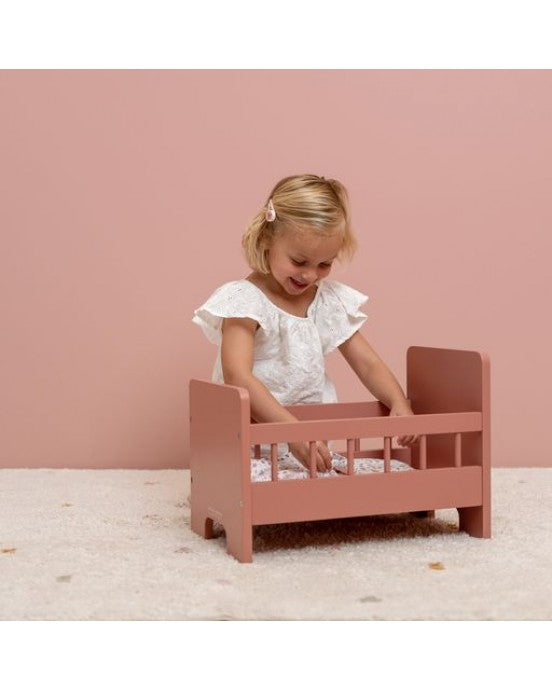 Wooden doll bed